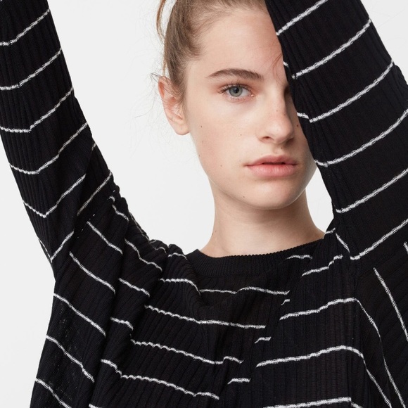 NWOT Mango Striped Ribbed Sweater - Picture 3 of 4